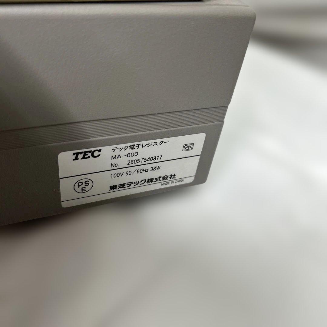 テック 電子レジスター MA-600 説明書付き レジスター TEC ジャンク品