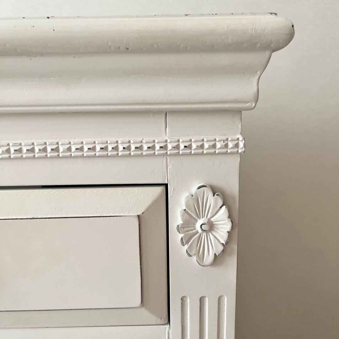 ロココ調 アンティーク ホワイトクラシック キャビネット