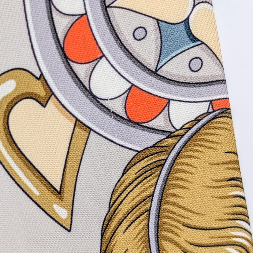 エルメス ツイリー HARNAIS DE COEUR アルネドゥクール グレー