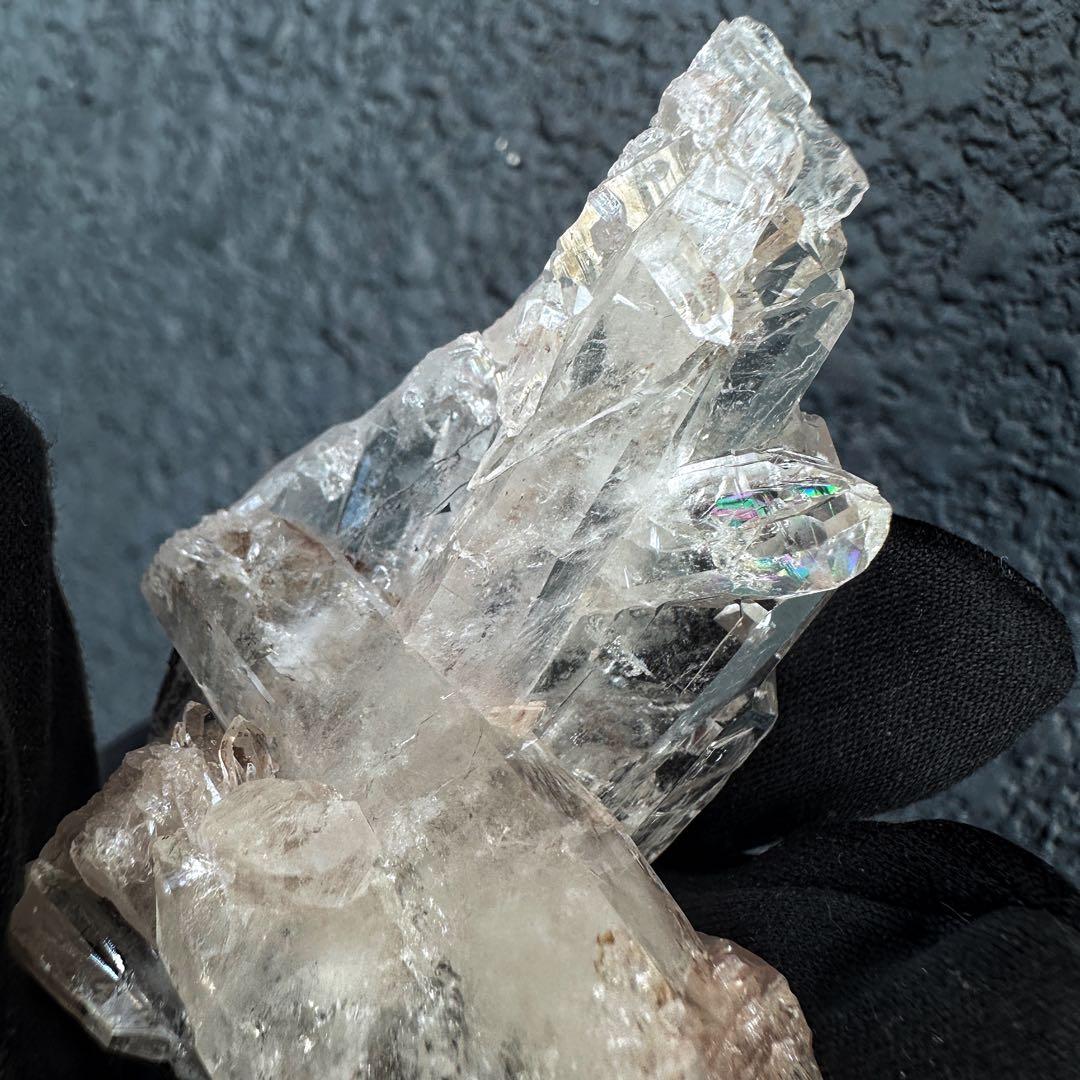 爆レア❗️高透明度❗レインボー♡ピンクレムリアンクォーツクラスター水晶A1364