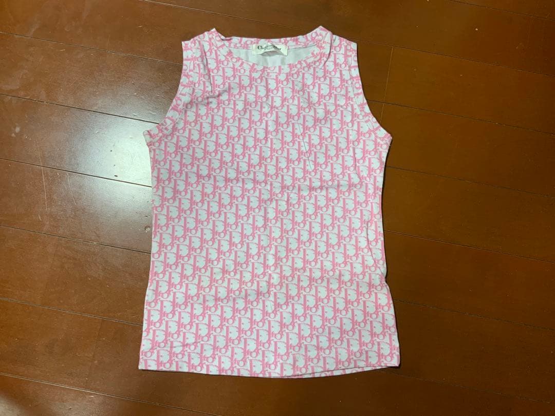 Christian Dior ピンクロゴタンクトップ