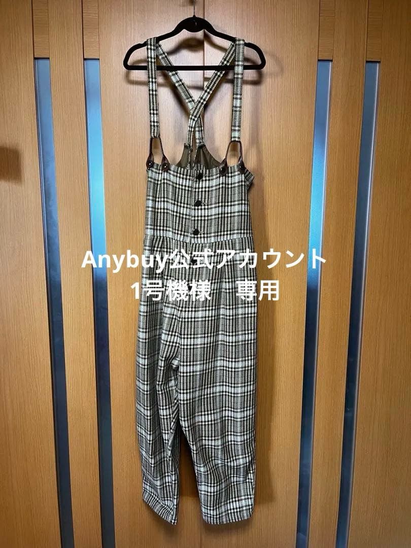 Kapital ツイルキャクタスチェックパブサロペット