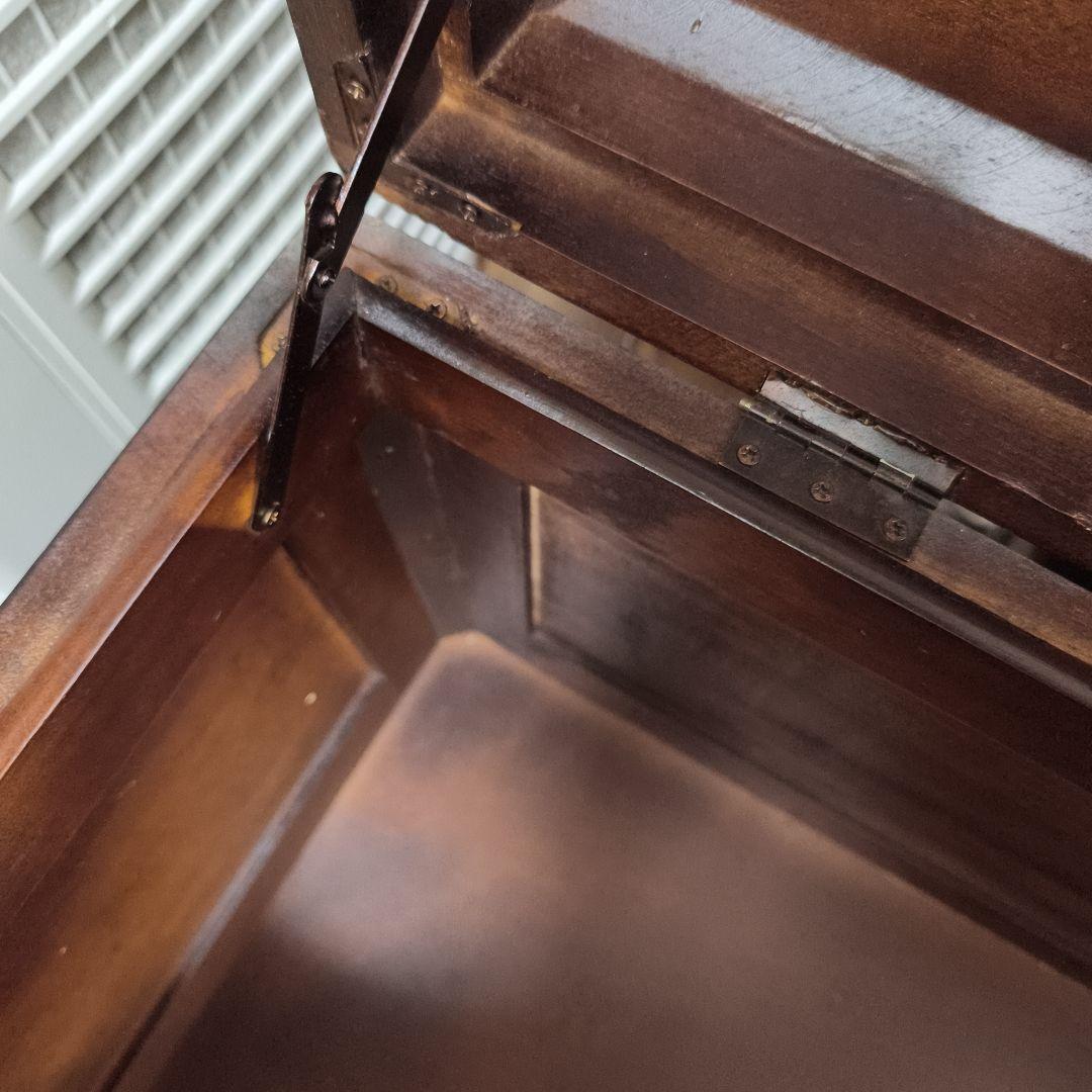 アンティーク木製ベンチ収納 中国 工芸品 玄関収納