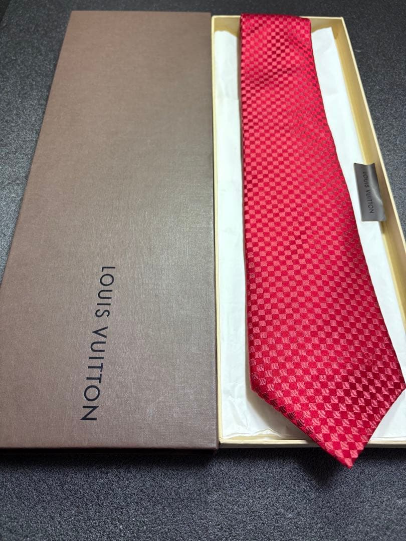 【限定価格】【極美品】LOUIS VUITTON ネクタイ LV マイクロダミエ