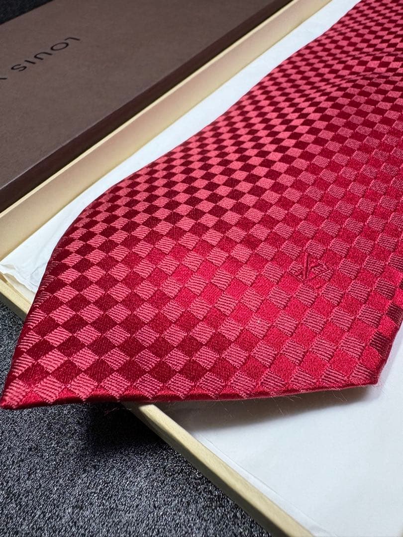 【限定価格】【極美品】LOUIS VUITTON ネクタイ LV マイクロダミエ