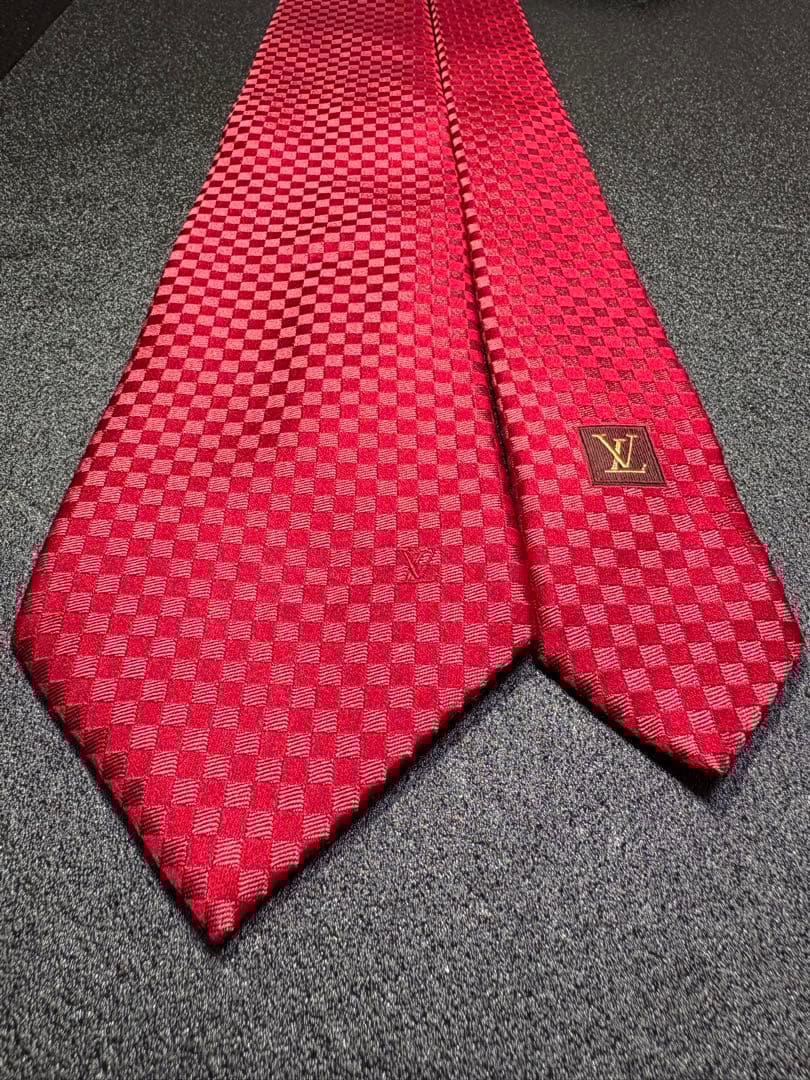 【限定価格】【極美品】LOUIS VUITTON ネクタイ LV マイクロダミエ