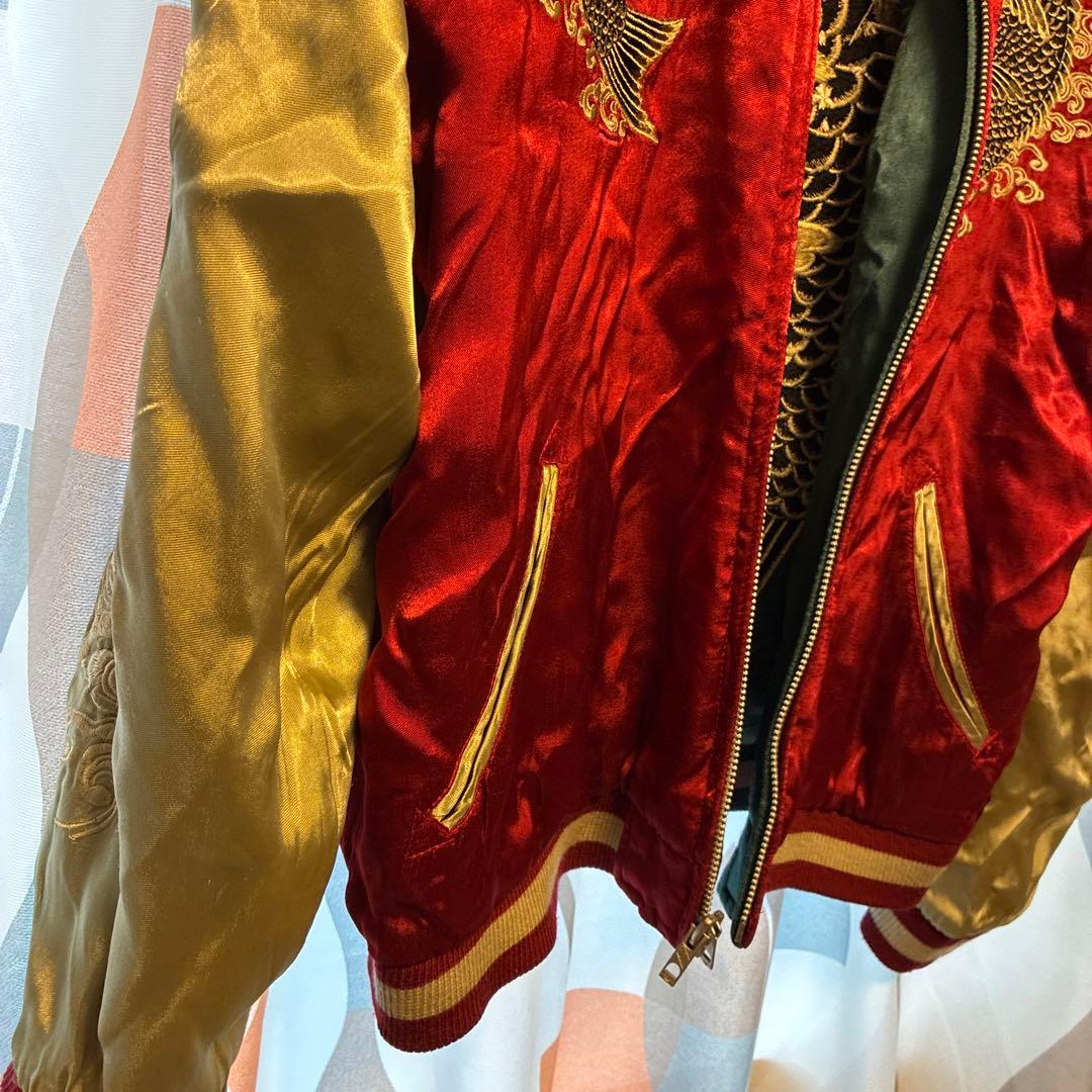 SCRIPT花旅楽団　鯉刺繍　リバーシブルスカジャン