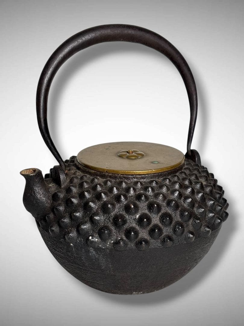 #龍文堂造 鬼あられ 鬼霰 鉄瓶/骨董