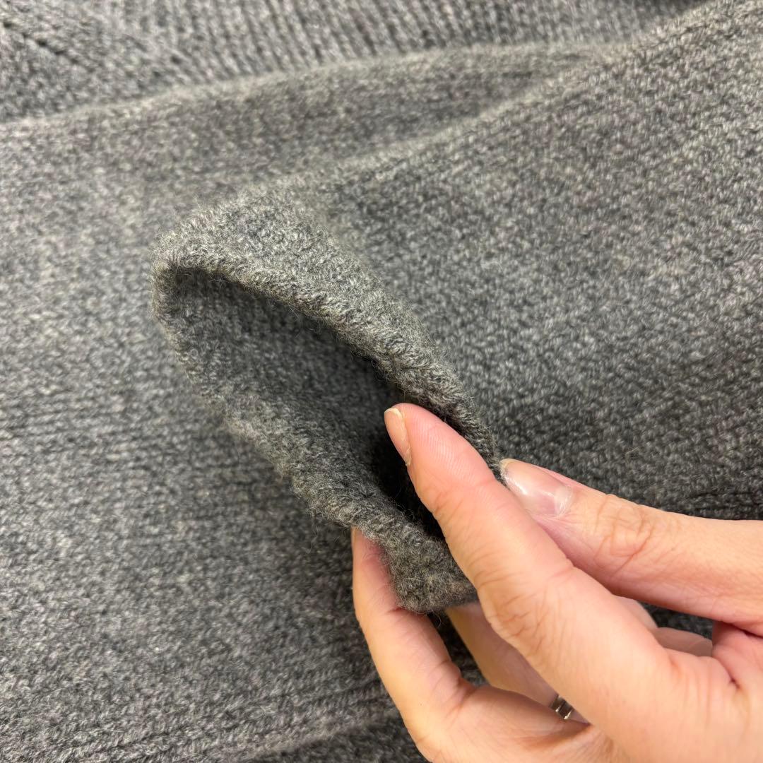 Hermes エルメス カシミヤ タートルネック ニット セーター グレー