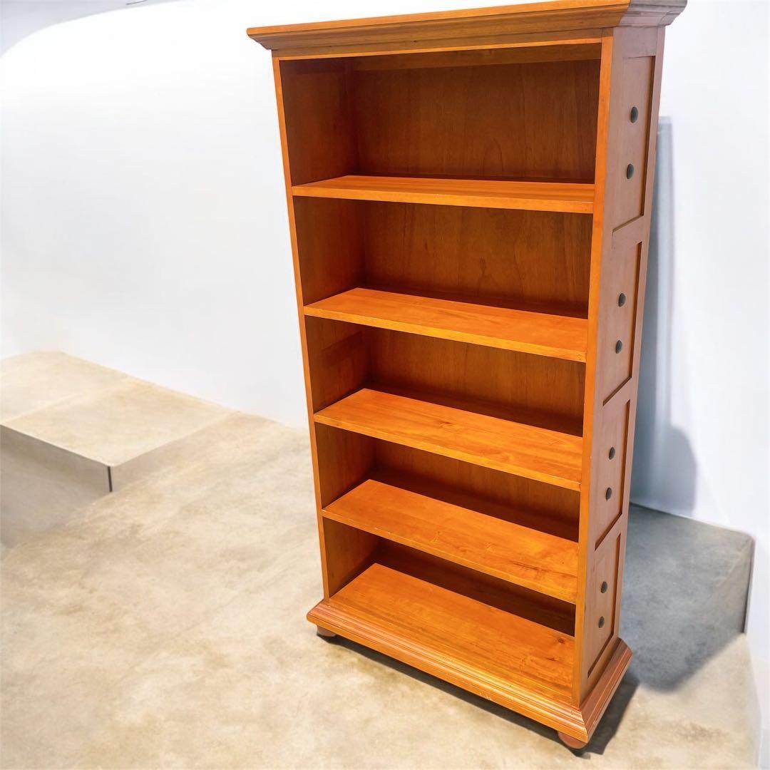 【美品送料込】イギリス アンティーク本棚 チーク材 ブックシェルフ