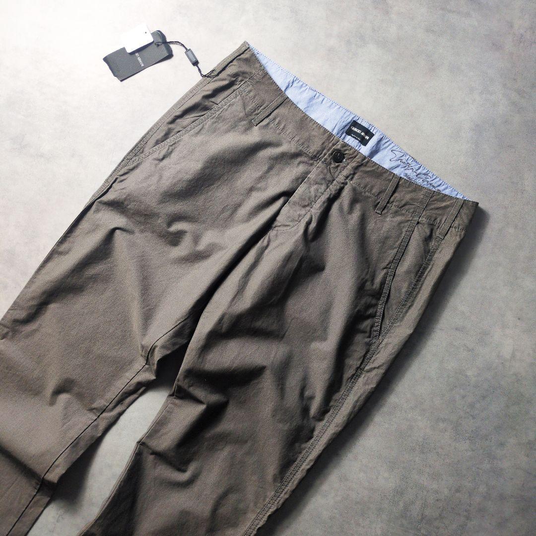 未使用 GIORGIO ARMANI コットン トラウザー パンツ 黒タグ