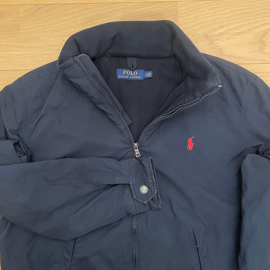 ラルフローレン　中綿ブルゾン　90s　ネイビー　L　美品