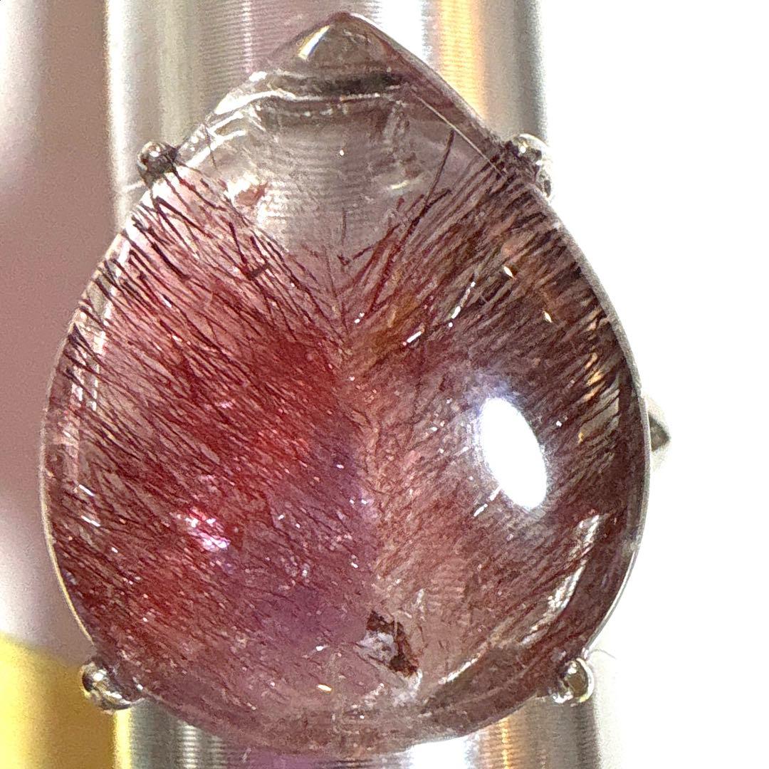 高品質　スーパーセブン　天然石大粒リング