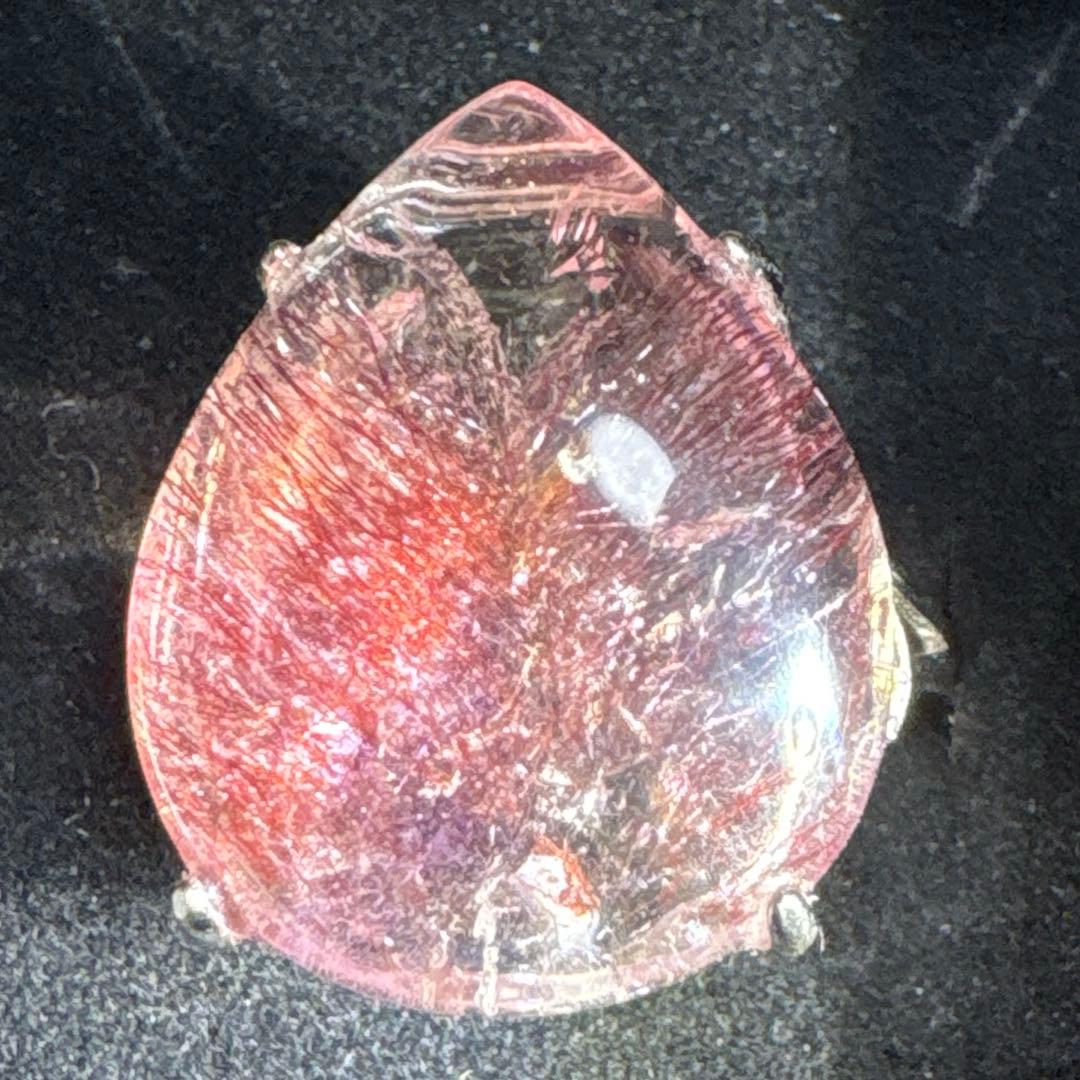 高品質　スーパーセブン　天然石大粒リング