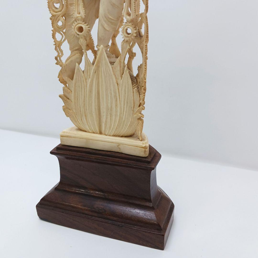 Y2179 細密彫刻 極上 置物 チベット女神像 総重量646.1g　ten