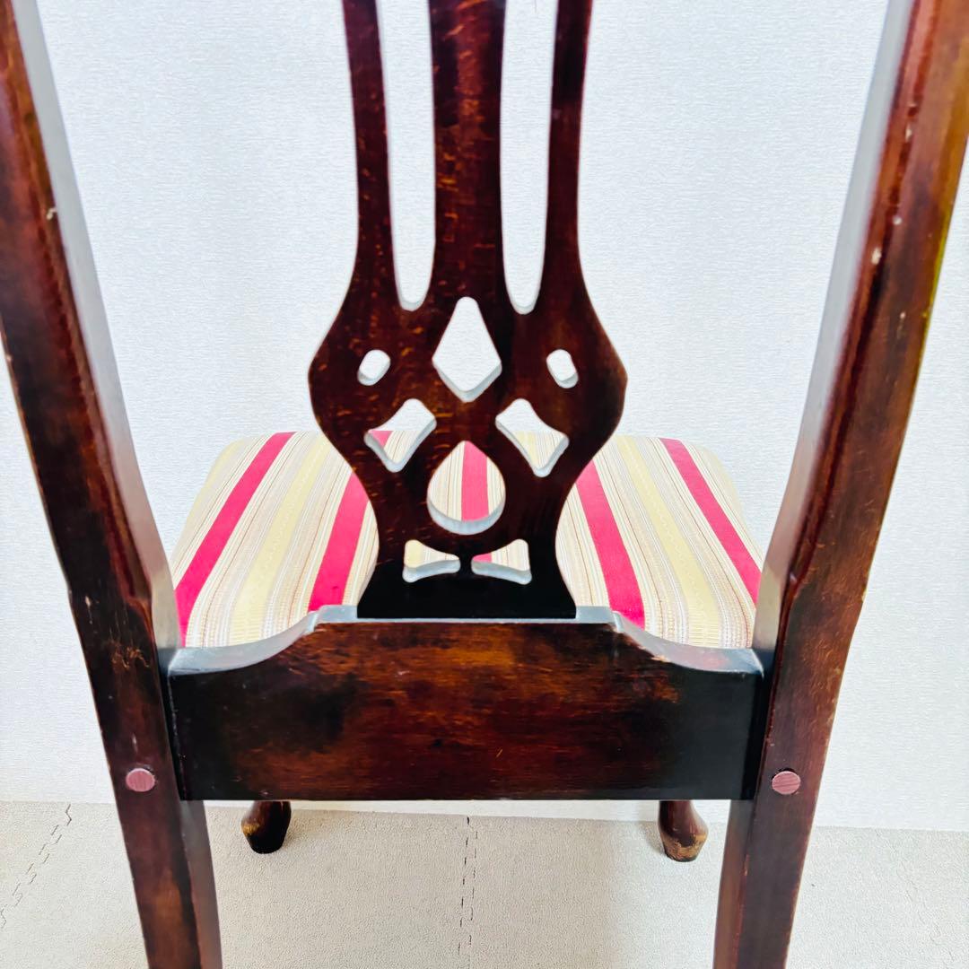 英国　アンティーク チッペンデール ダイニングチェア 猫脚