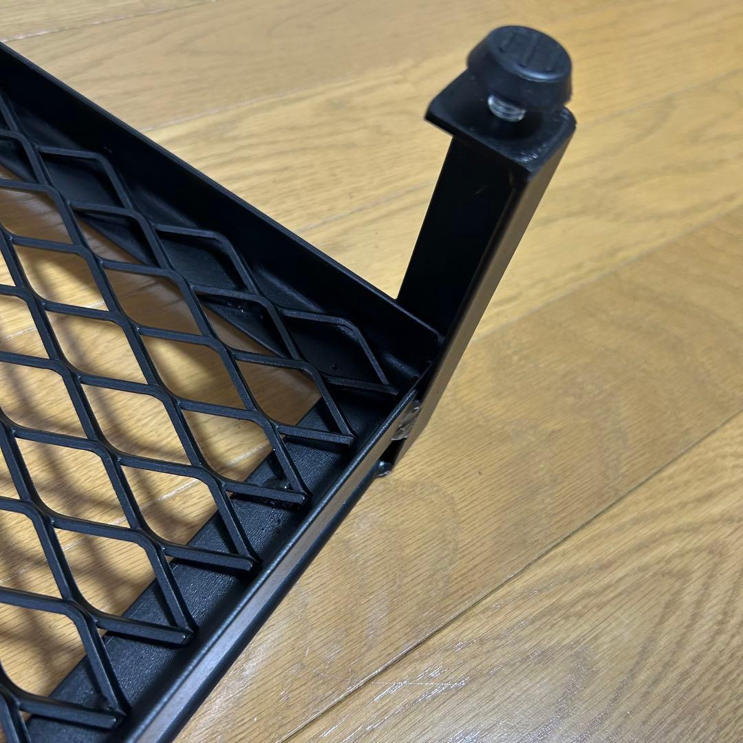 アイアンシェルフ　スチールメッシュ　収納棚 植物棚　ブラック