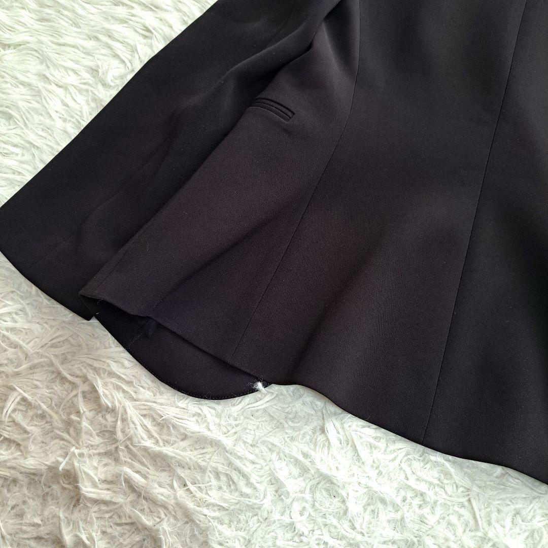 【Theory】Classic Crepe ノーカラージャケット　パンツスーツ黒