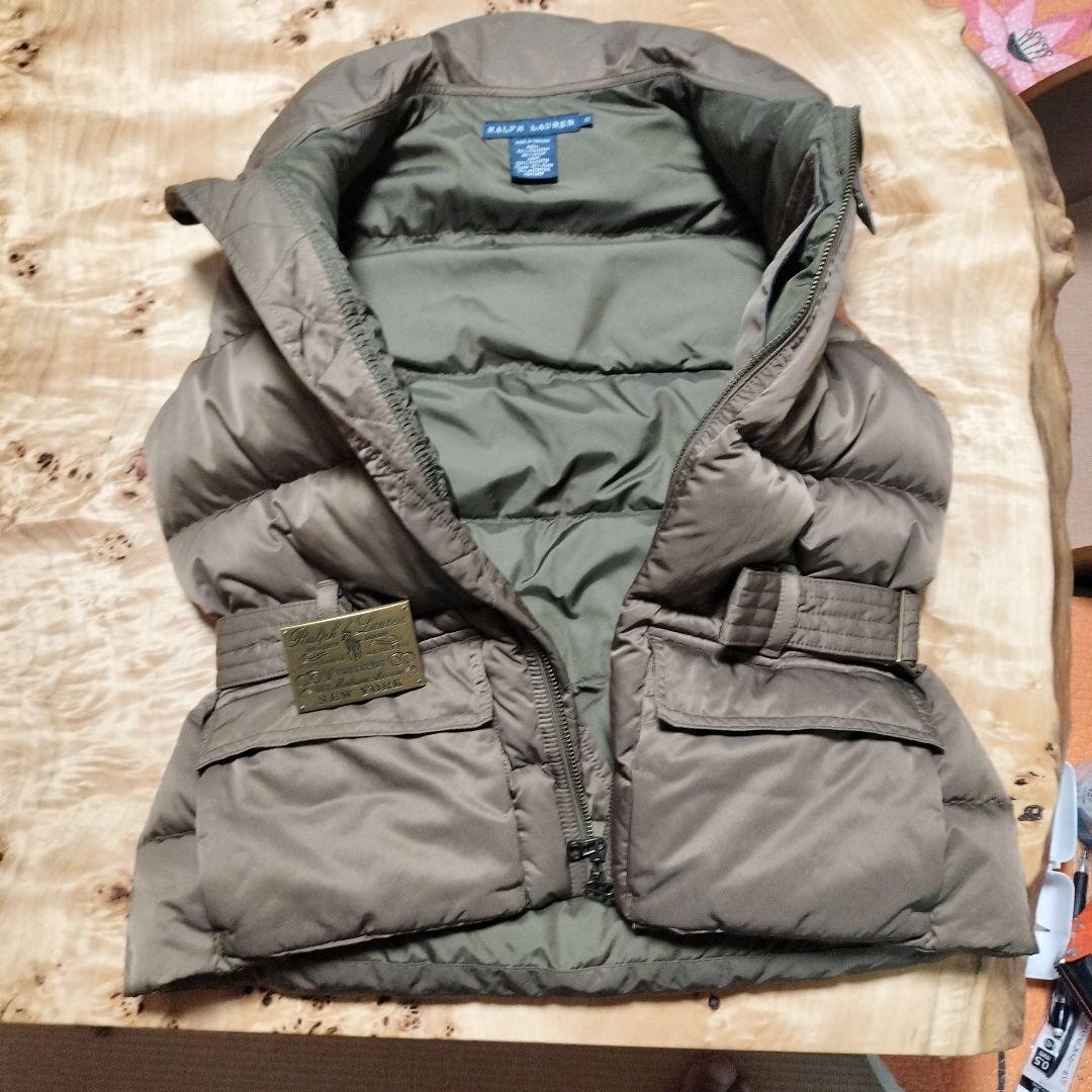 Ralph Lauren グレー ダウンベスト フード付き(10-4)