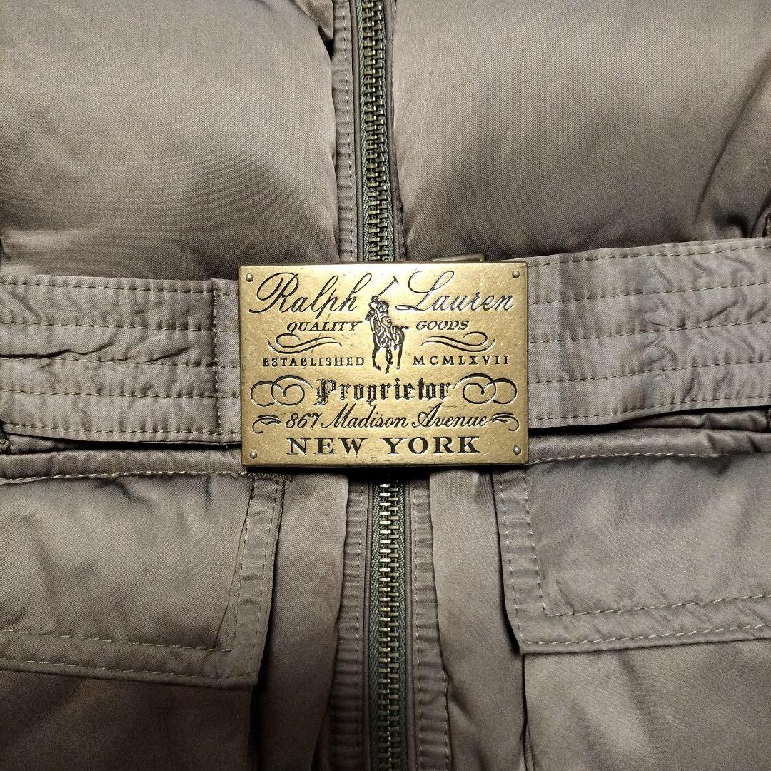 Ralph Lauren グレー ダウンベスト フード付き(10-4)