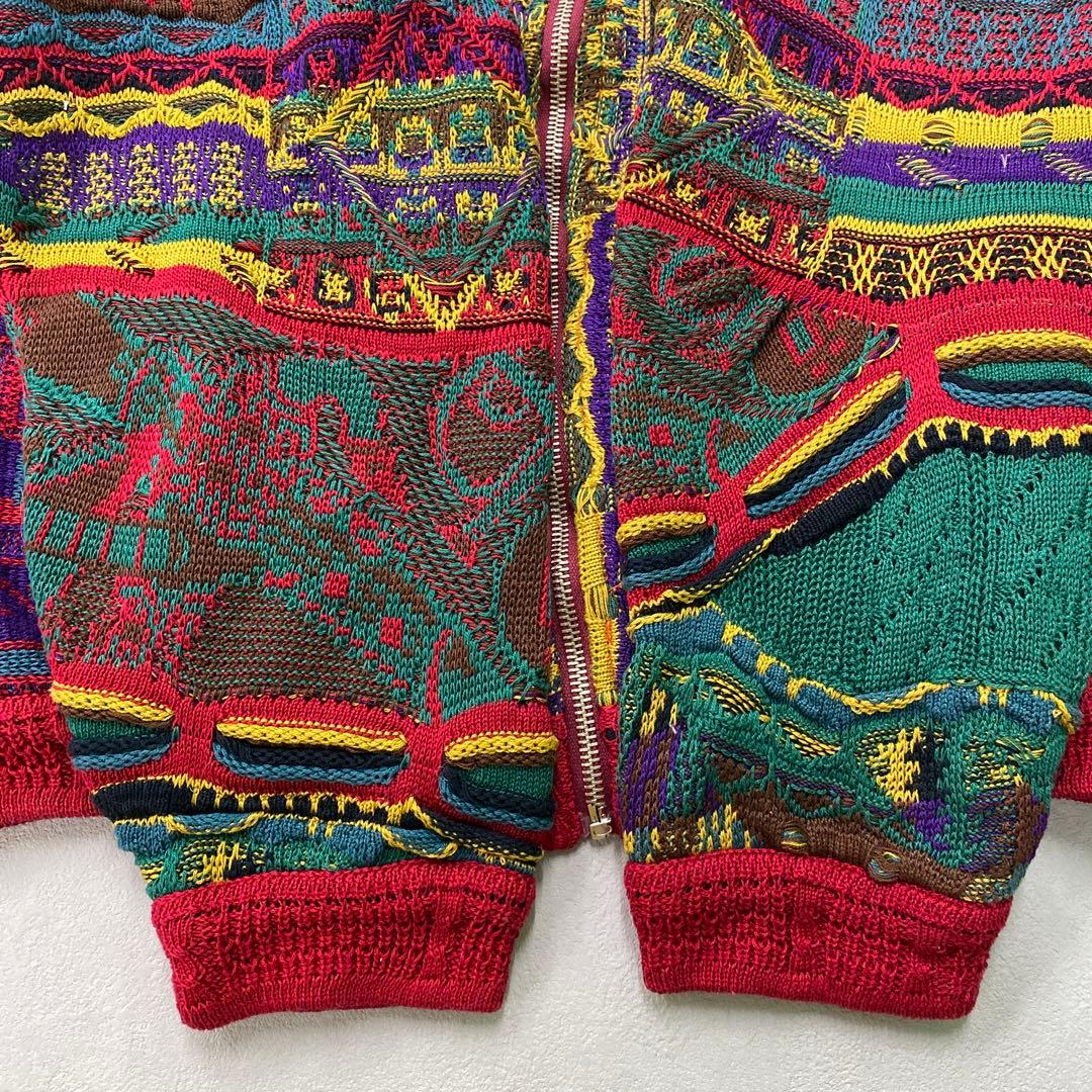 K642◯ COOGIクージー コットンニット ジップアップ ジャケット