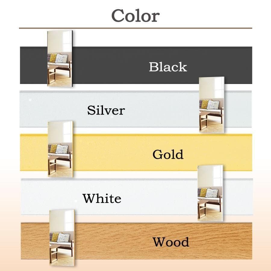 割れない鏡 幅100x160cm 姿見 大型 軽量 スタンドミラー2101,2