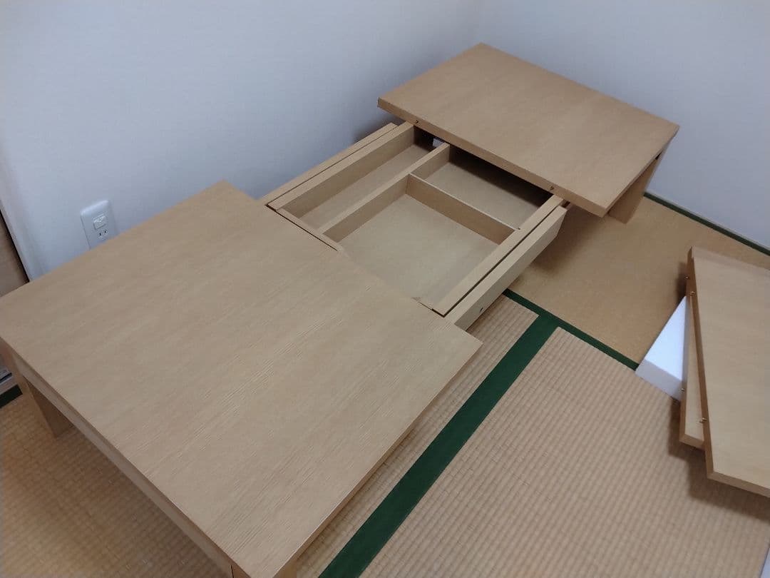 【発送が少し遅くなります】伸縮テーブル（座卓、ローテーブル）