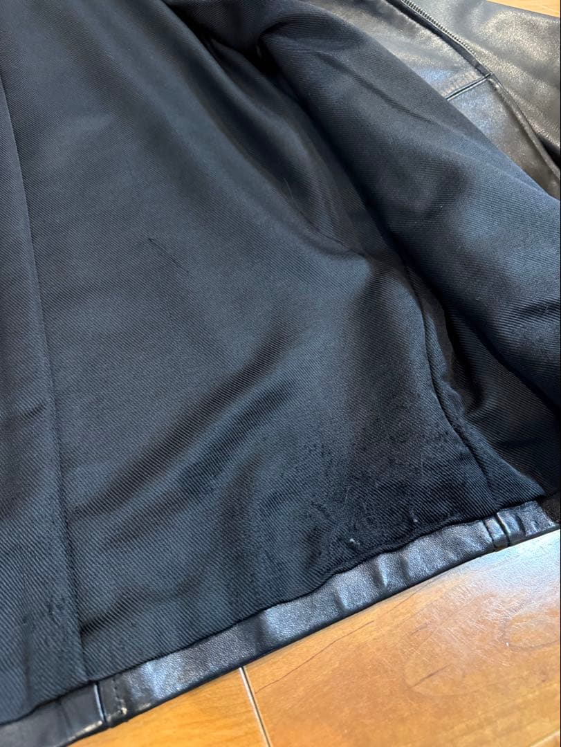 グッチ　GUCCI　シングルレザージャケット　サイズ50 羊革