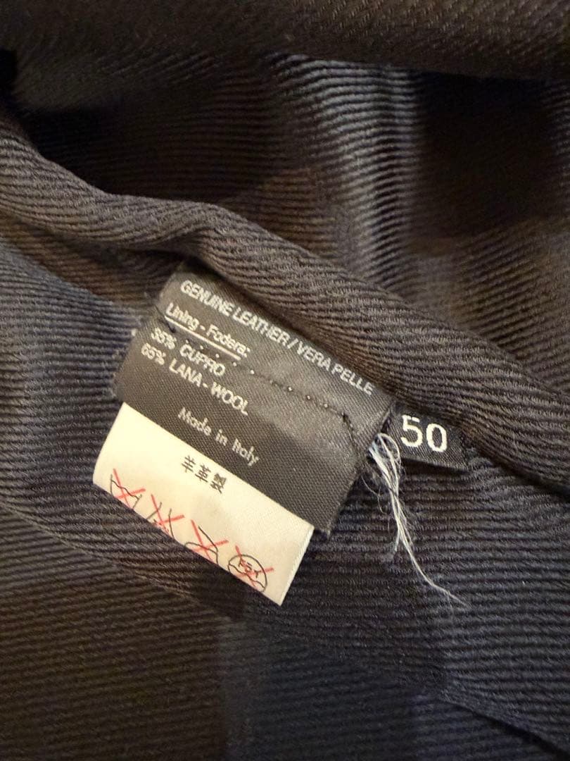 グッチ　GUCCI　シングルレザージャケット　サイズ50 羊革