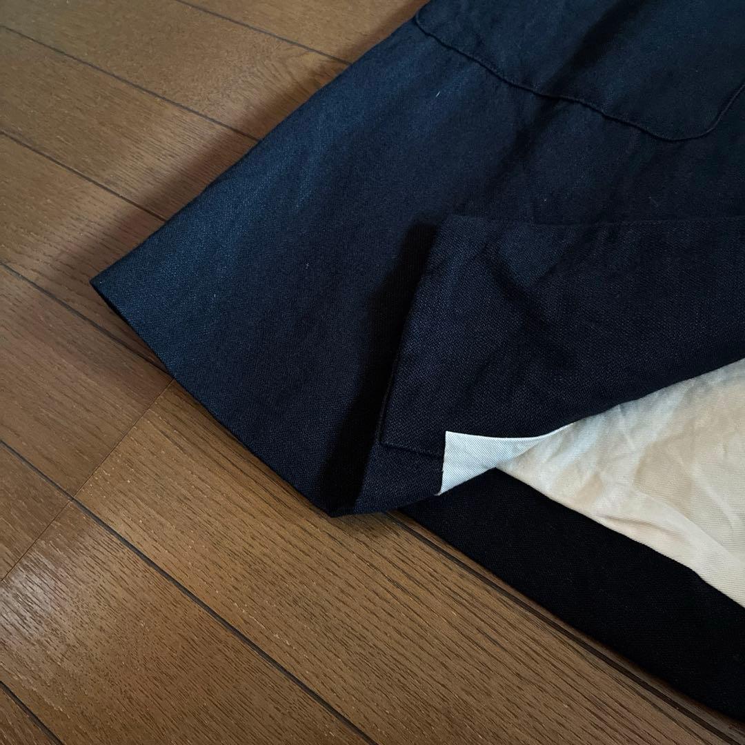 ま*お様 美品★Vlas Blomme★ウール　リネン　ロングコート　毛　麻