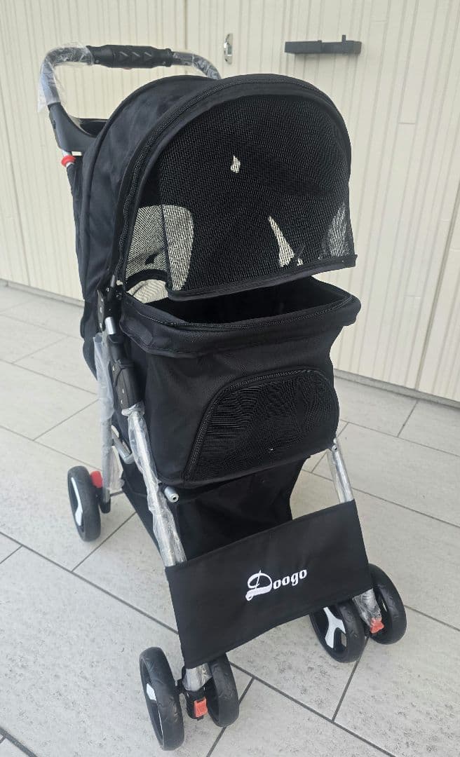 Doogo ペットカート 黒 メッシュカバー付き　ブランド品　新品未使用