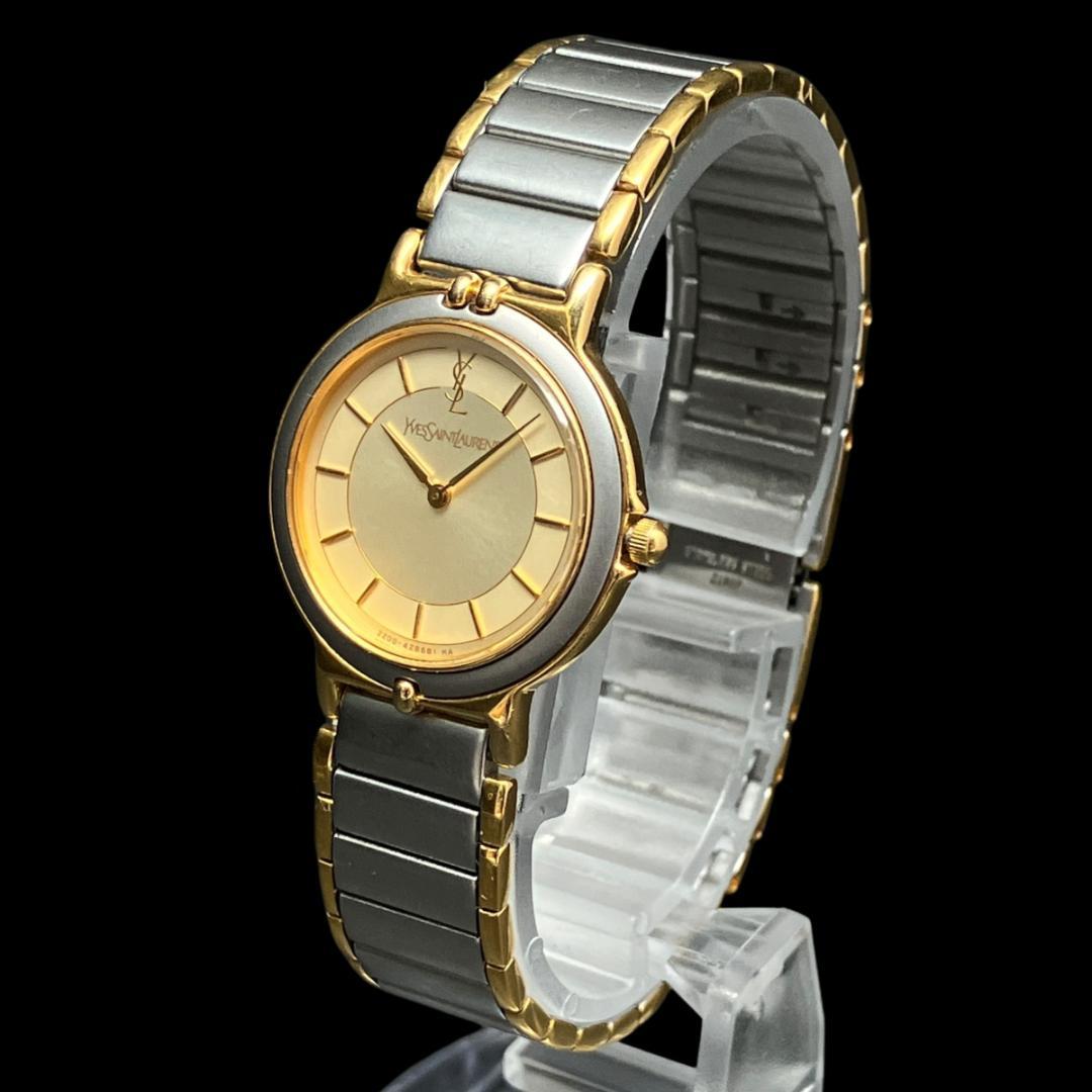 【新品電池/稼働】イヴサンローラン YSL 腕時計 レディース クォーツ コンビ