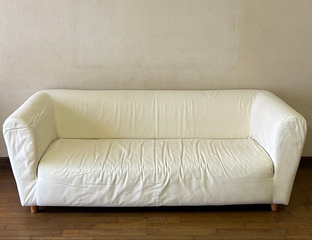 ドリームベット　ホワイトきなり　3人掛けソファ　幅188cm