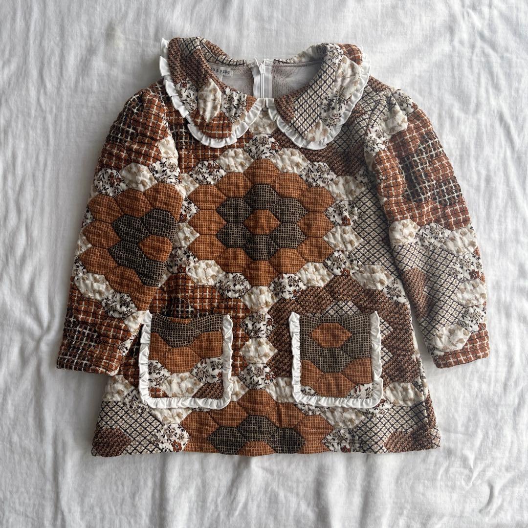 FISH & KIDS パッチワークドレス 2-3Y