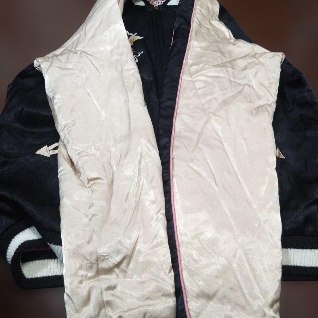 人気HOUSTON スカジャン 鷹と日本地図　 Lサイズ レーヨン