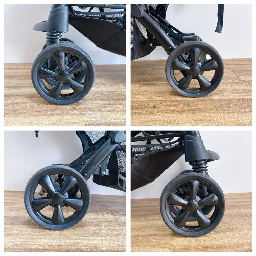 【良品】カトージ 2人でゴーDX 2人乗りベビーカー デニム　双子　清掃済み