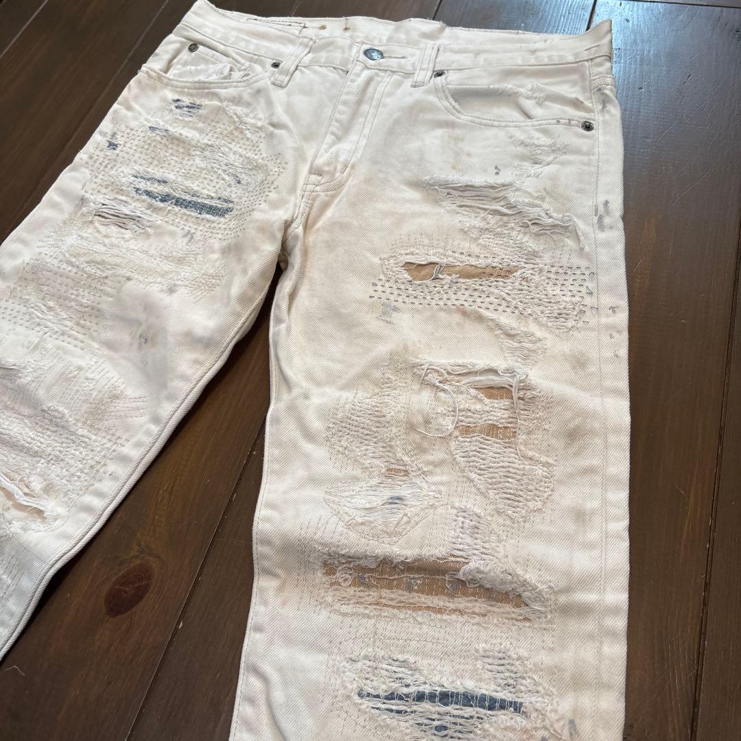 希少 生産中止 DENIM & SUPPLY ラルフローレン クラッシュデニム