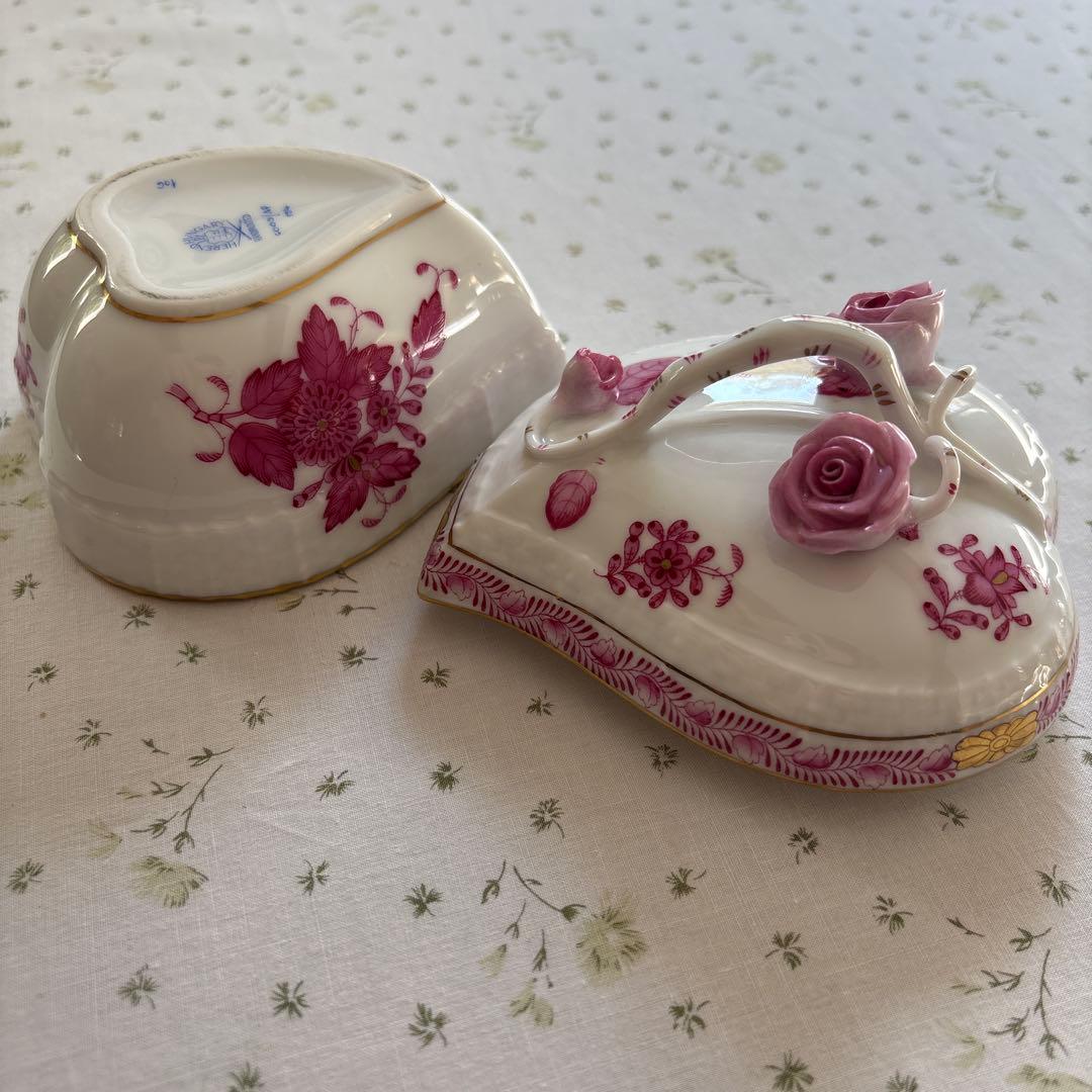 HEREND ヘレンド花柄 菓子入れ セット