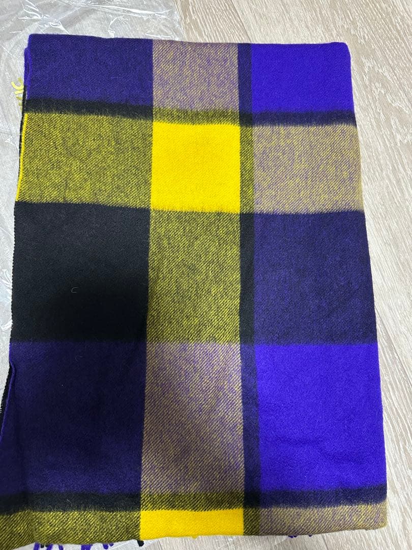 限定価格　美品Joshua Ellis カシミヤ ストール ブロックチェック柄
