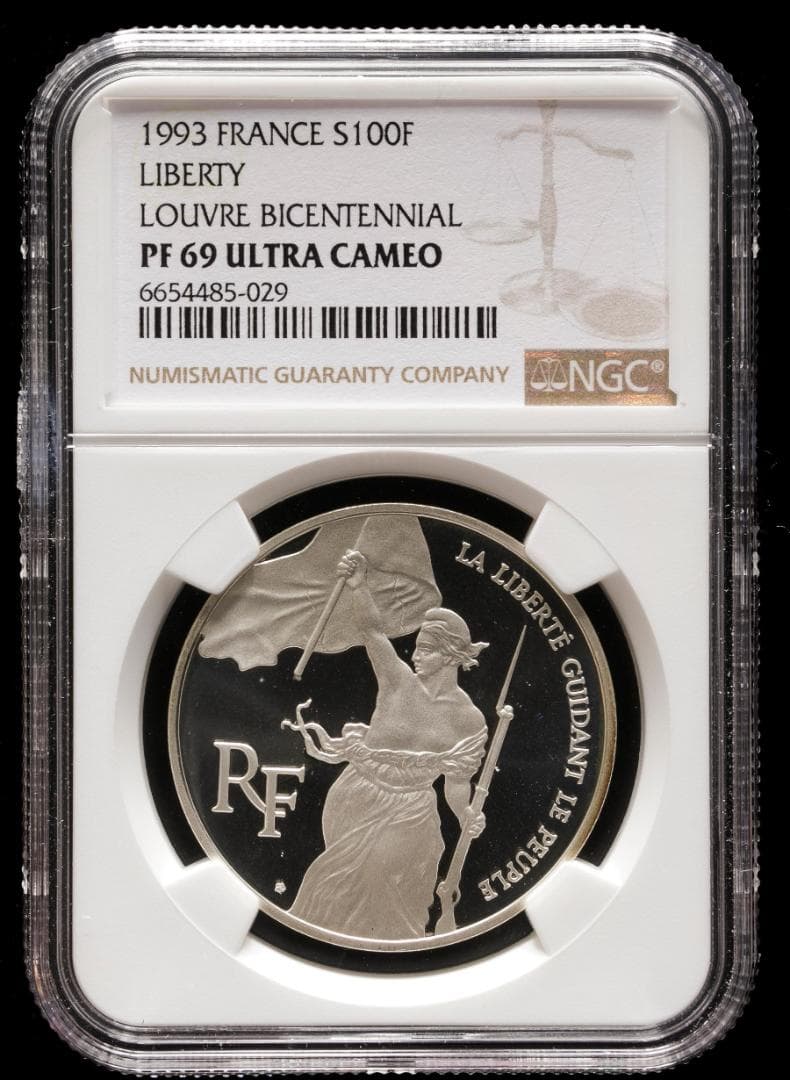 NGC-PF69 1993 ルーブル200周年 ドラクロワの民衆を導く自由の女神