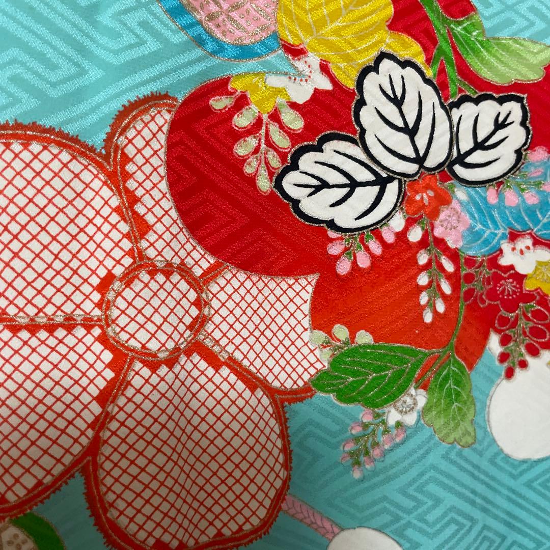 アンティーク　女の子　子供着物　大正ロマン　七五三　十三詣り着物