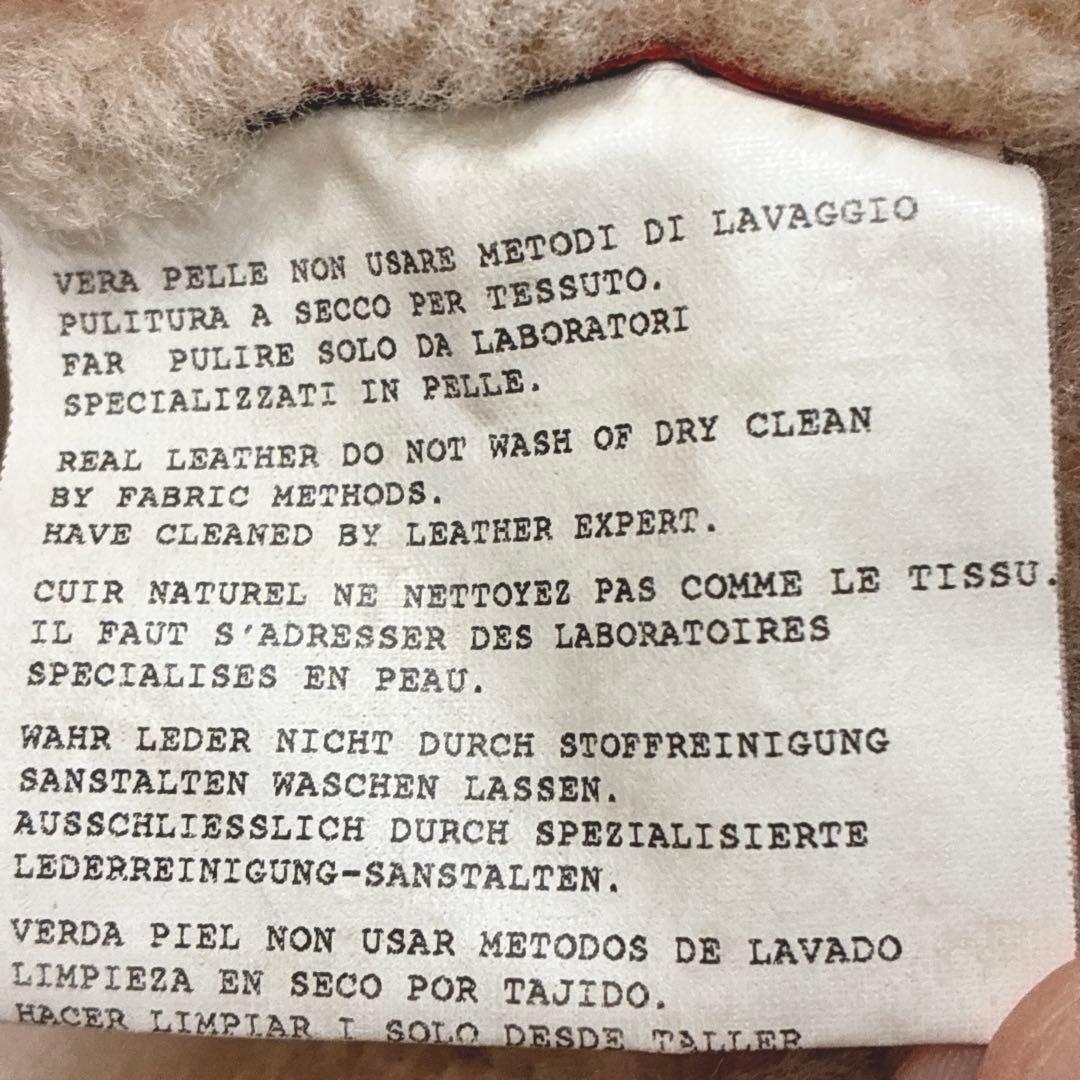 マブラン mabrun ムートンコート ボア メンズ オレンジ M 本革