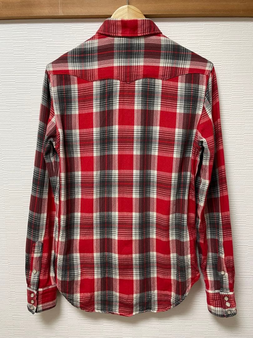 RRL チェック柄 ウエスタン ネルシャツ Sサイズ