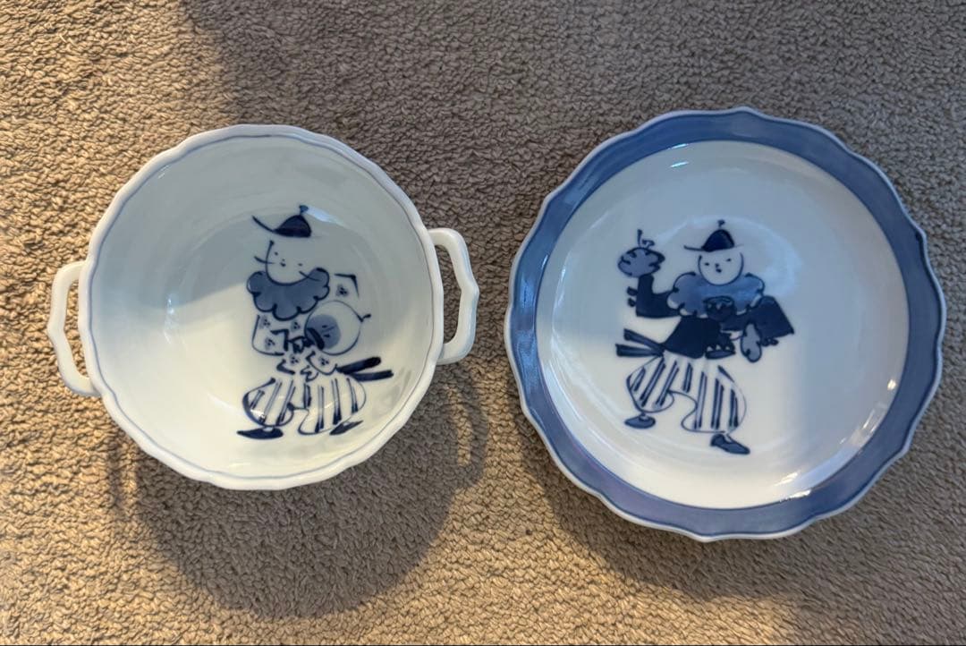 青花　スープ椀皿