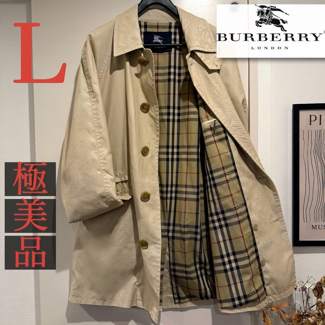 大人気‼️バーバリーロンドン 【BURBERRY】ノバチェック柄ステンカラーコート