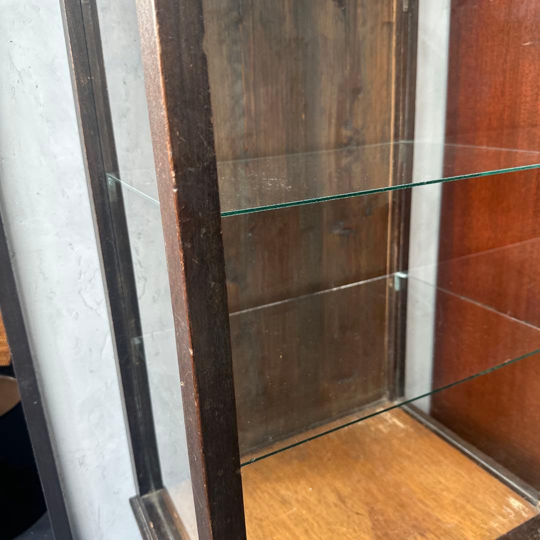 ◾️引き取り限定◾️ヴィンテージ　木製ガラスケース 引き出し付き