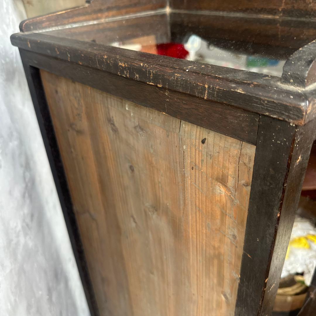 ◾️引き取り限定◾️ヴィンテージ　木製ガラスケース 引き出し付き