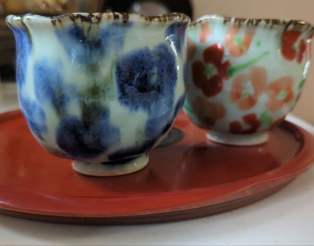 波佐見焼　斉山窯　太田恵　大湯呑み2個セット