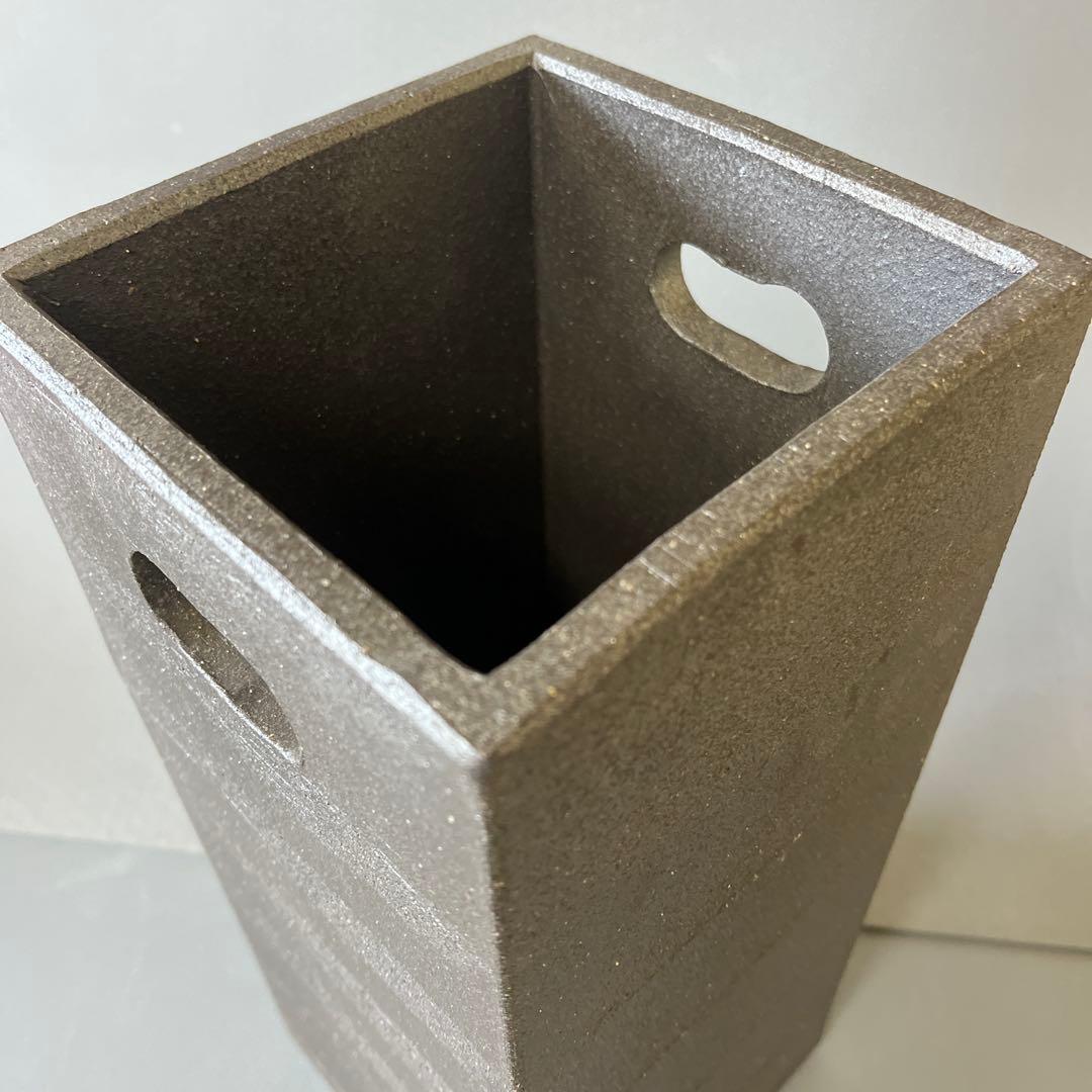 信楽焼 正角傘立て 高さ38cm