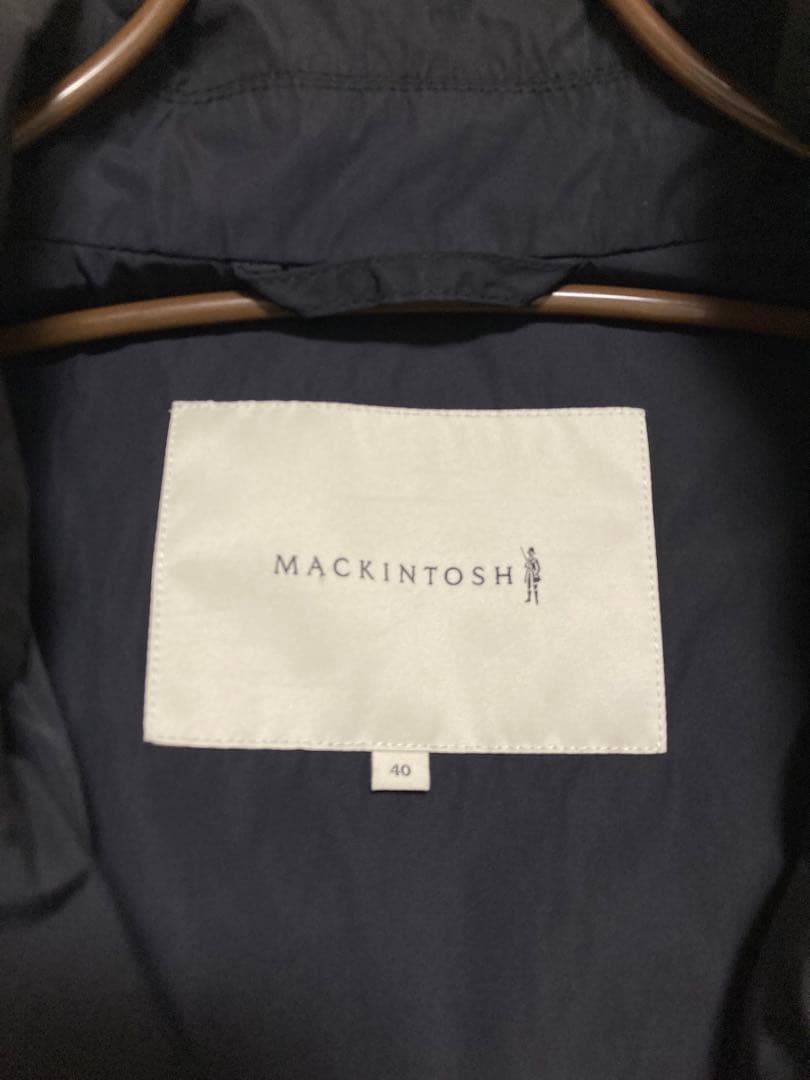 MACKINTOSH ブラックフード付きレインコート　サイズ40